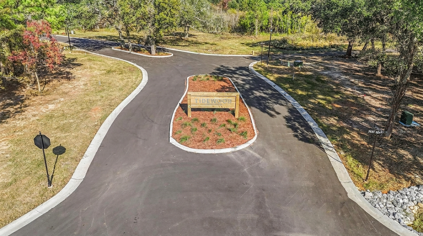 Tidewood entry monument and boulevard